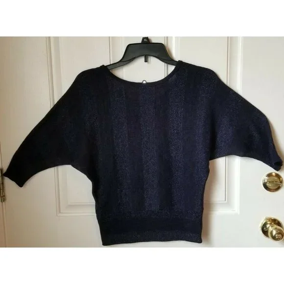 Forever 21 Sweater, Junior's Size M, Women's Medium, Blue and Silver - Picture 2 of 4